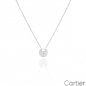 Cartier White Gold Amulette de Cartier Diamond Pendant B3047300